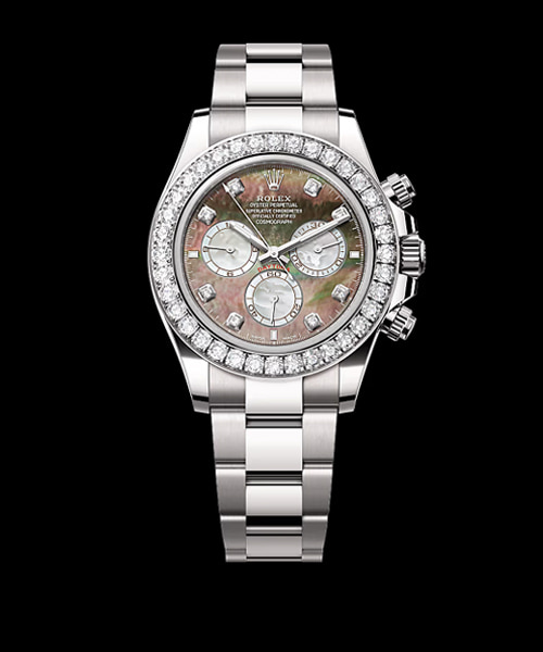 코스모그래프 데이토나 (화이트 골드 / 마더오브펄 다이얼 / 다이아몬드 베젤)