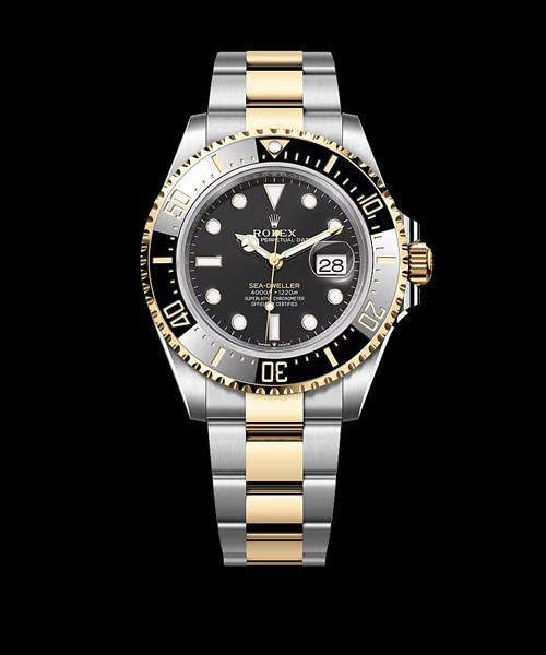 씨드웰러 (옐로우 골드 콤비 / 블랙) 43mm