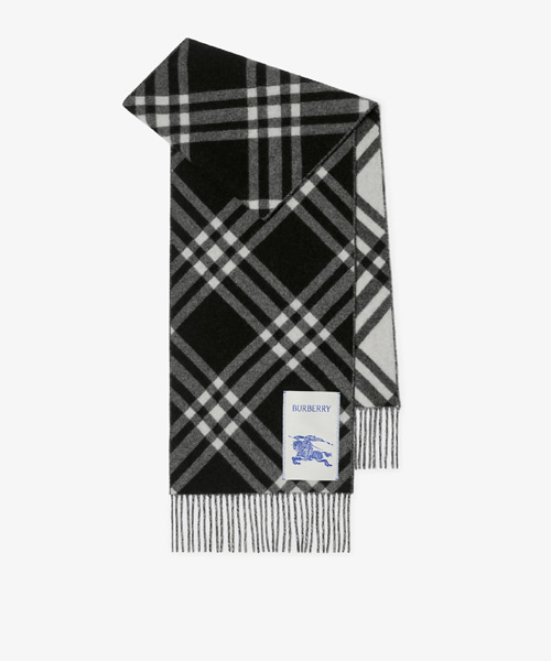 체크 캐시미어 스카프