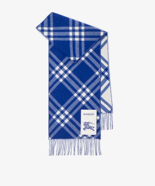 체크 캐시미어 스카프