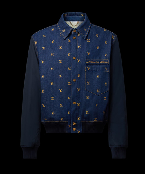 업사이클 데님 바시티 자켓