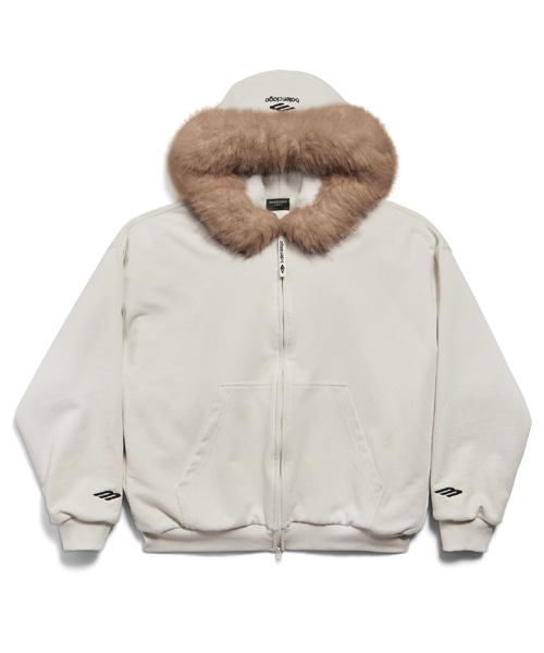 플러피 집업 후디