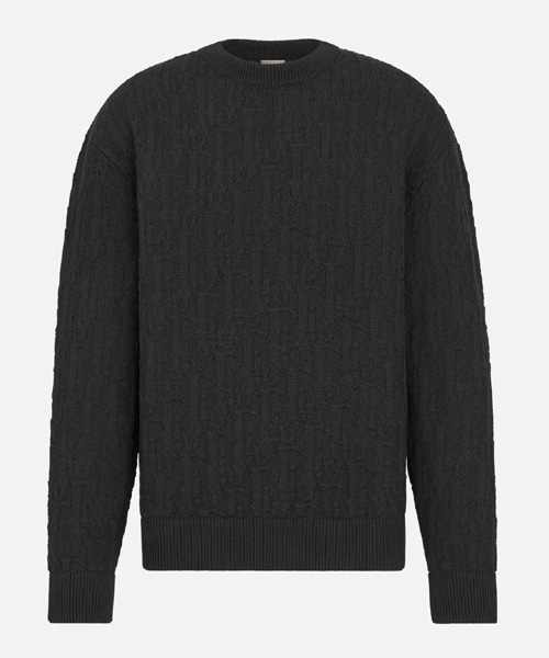 코튼 블렌드 자카드 스웨터