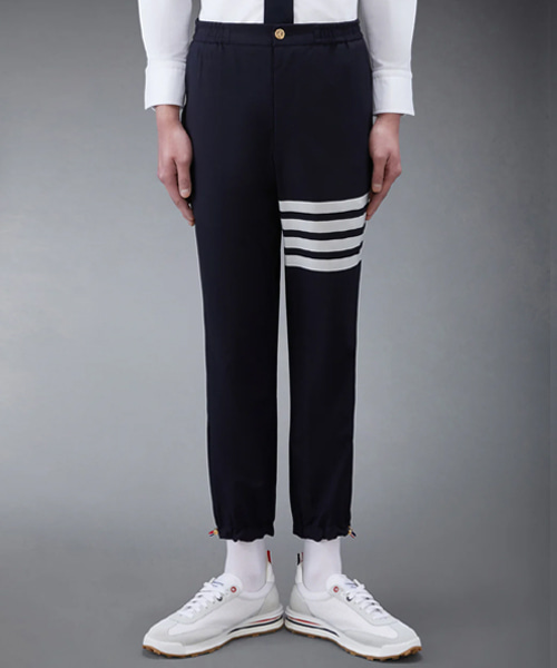 플레인 위브 4-바 트랙 팬츠