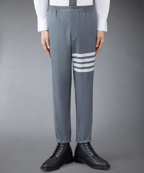 플레인 위브 4-바 트랙 팬츠