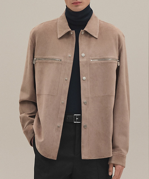 스웨이드 오버셔츠 자켓