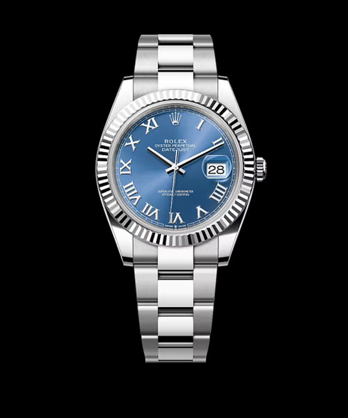 데이저스트 (스틸 / 플루티드 베젤 / 쥬빌리 / 블루 아주로 다이얼) 41mm