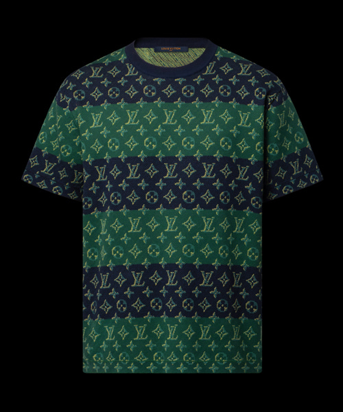 모노그램 숏 슬리브 크루넥