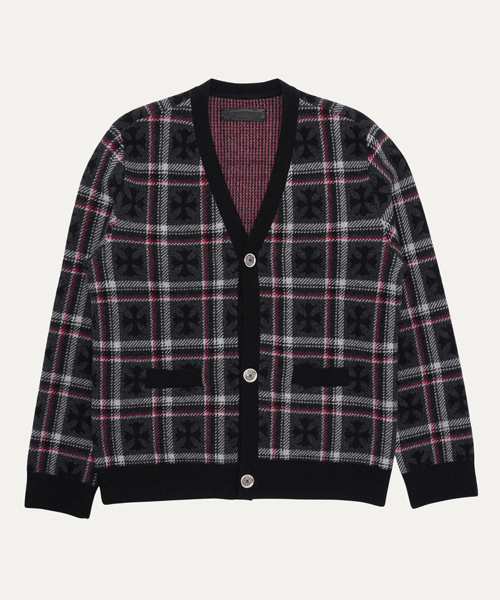 마마 트라이드 플레이드 가디건