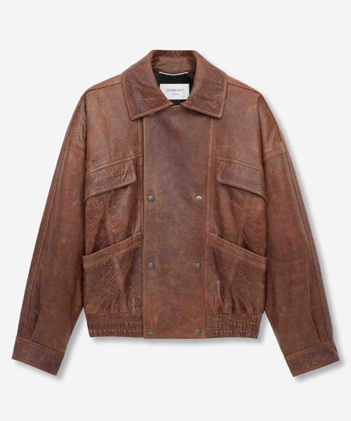 크로스 레더 자켓