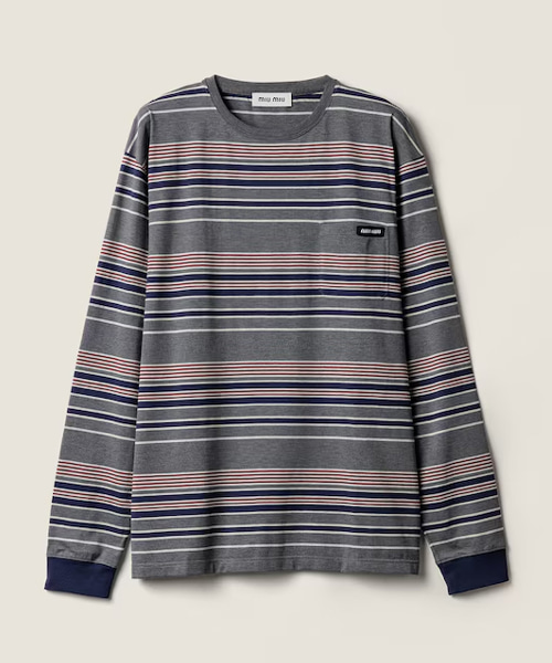 스트라이프 저지 티셔츠