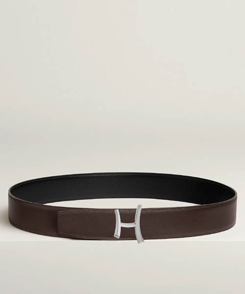 SCRIPT 벨트 버클 리버서블 가죽 스트랩 38mm