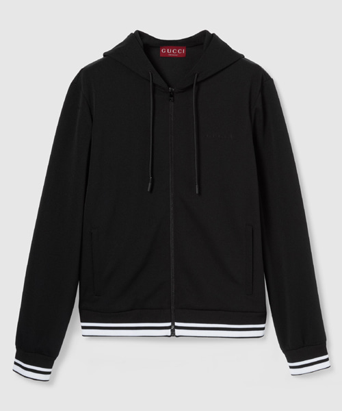 테크니컬 저지 후드 집업 자켓