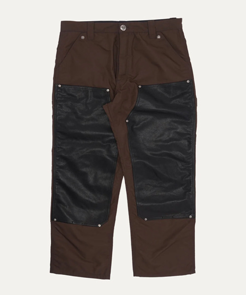 레더 더블 니 카펜터 팬츠