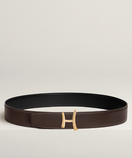 SCRIPT 벨트 버클 리버서블 가죽 스트랩 38mm