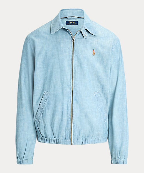 베이포트 인디고 샴브레이 재킷