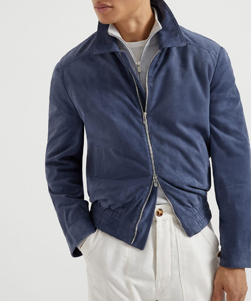 스웨이드 봄버 자켓