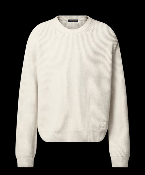 엠브로이더드 시그니처 캐시미어 크루넥