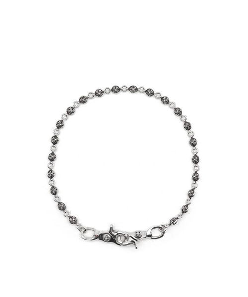 실버 크로스 볼 2개 클립 지갑 체인