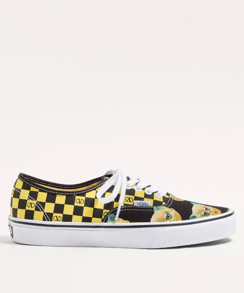 반스 브이로고 체커보드 메종 프린트 패브릭 로우탑 스니커즈
