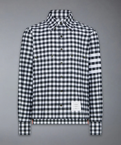깅엄 체크 플란넬 4-바 유틸리티 셔츠