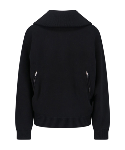 백-투-프론트 하이넥 스웨터