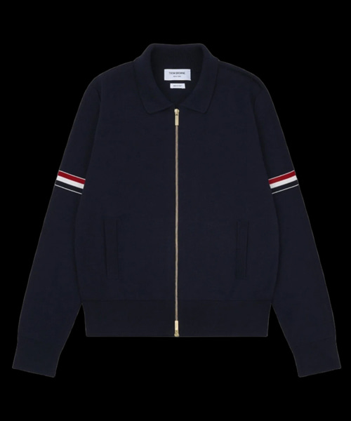 코튼 밀라노 스티치 RWB 암밴드 폴로 봄버 자켓