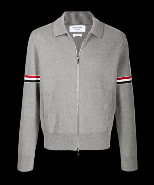 코튼 밀라노 스티치 RWB 암밴드 폴로 봄버 자켓