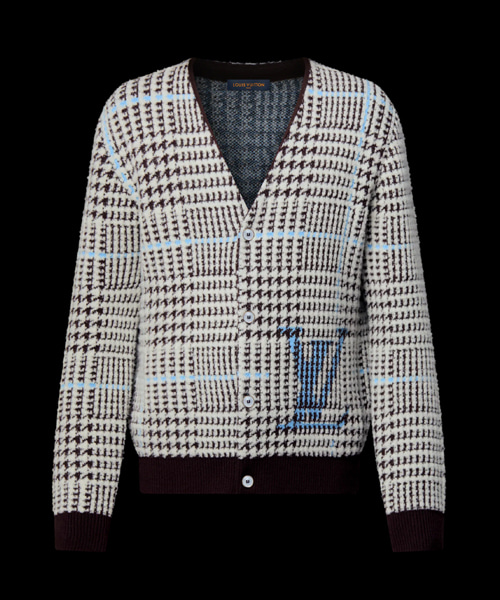 텍스처드 플레이드 가디건