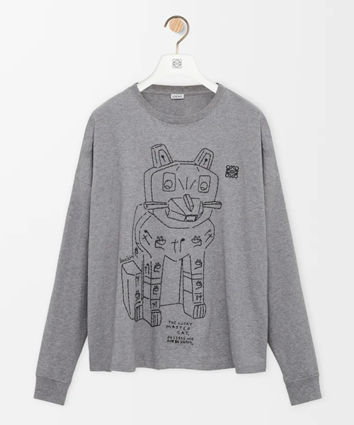 롱 슬리브 코튼 티셔츠