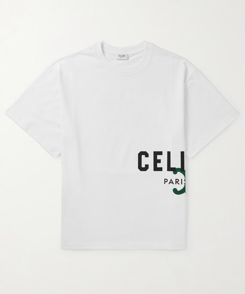 로고 프린트 코튼 저지 티셔츠