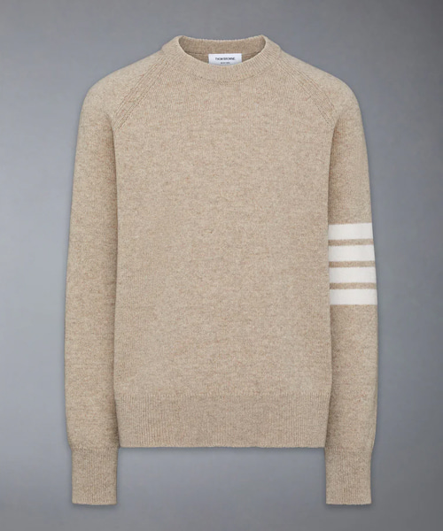 셰틀랜드 울 4-바 릴렉스 핏 풀 오버