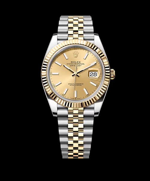 데이저스트 (옐로우 골드 콤비 / 플루티드 베젤 / 쥬빌리 / 골드 다이얼) 41mm