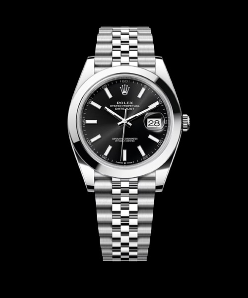 데이저스트 (스틸 / 돔 베젤 / 쥬빌리 / 블랙 다이얼) 41mm