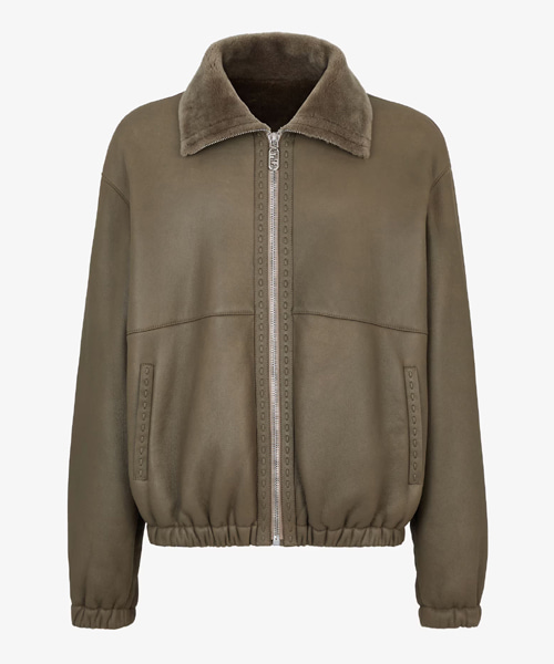 시어링 블루종 레더 자켓