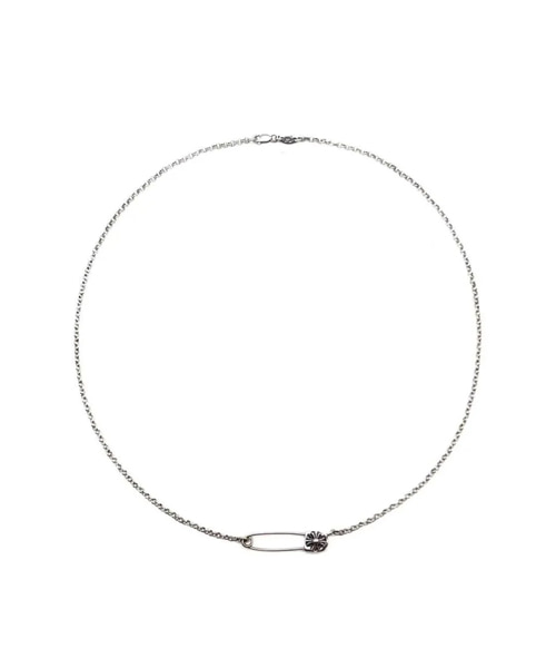 실버 안전핀 롤 체인 목걸이