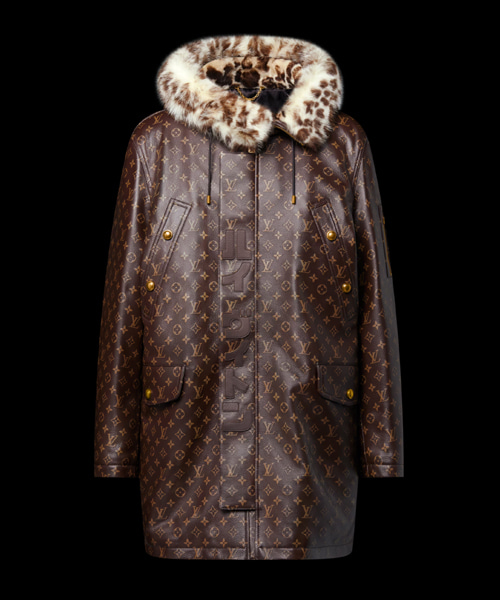 모노그램 레더 파카