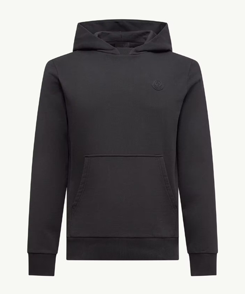 TONAL 블랙 로고 코튼 후드