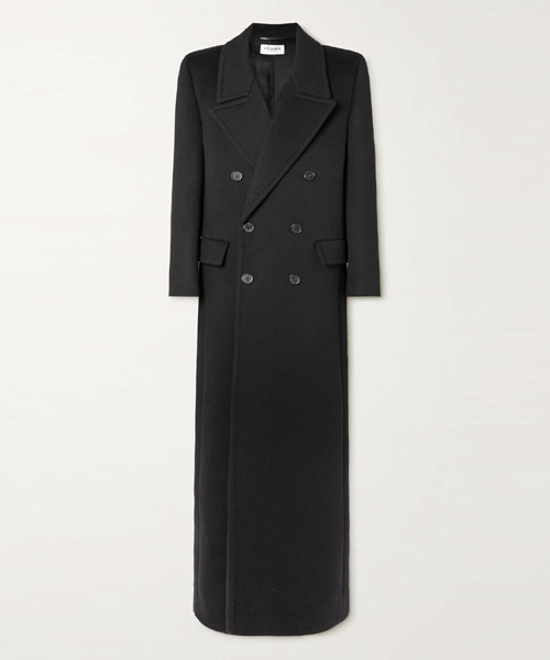 더블 브레스티드 울 코트