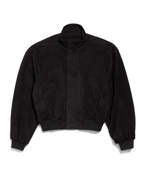 스웨이드 가죽 블루종