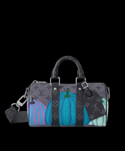 LV x YK 쿠사마 키폴 25 펌킨 프린트 모노그램 이클립스