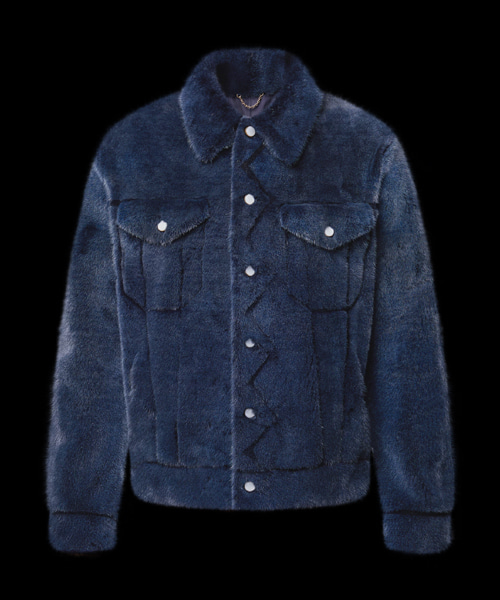 밍크 데님 트러커 재킷
