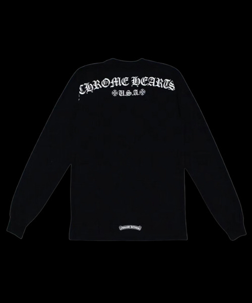 스크립트 레터 로고 롱 슬리브 티셔츠