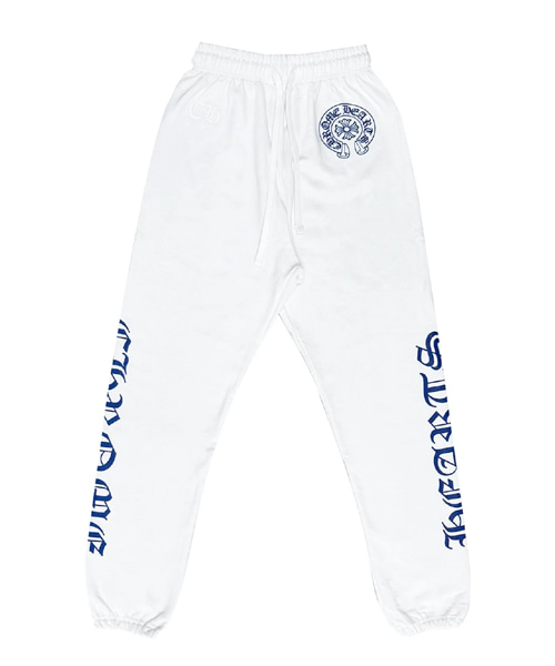 홀스슈 블루 스크립트 스웨트팬츠