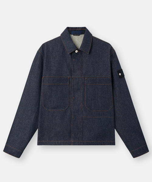 인디고 데님 로우 코치 재킷