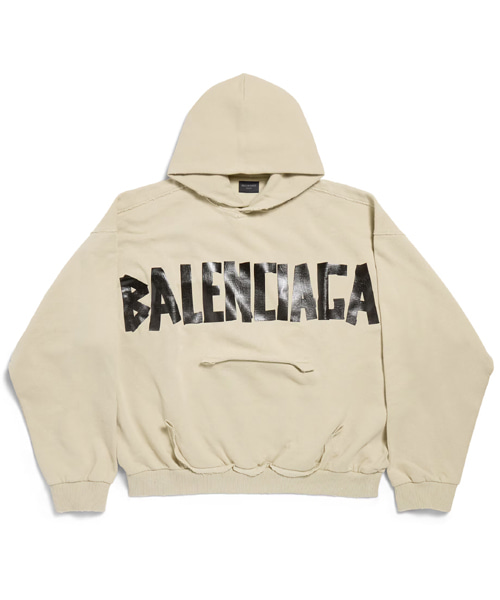 테이프 타입 립드 포켓 후디