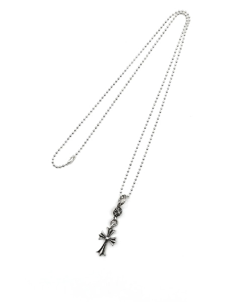 실버 1볼 타이니 크로스 볼 체인 목걸이