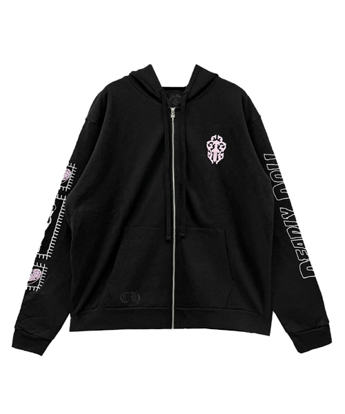 데들리 돌 핑크 대거 로고 집업 후디