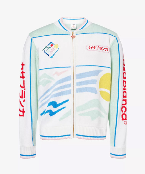 MONTAGNE 엠브로이더드 울 니트 가디건