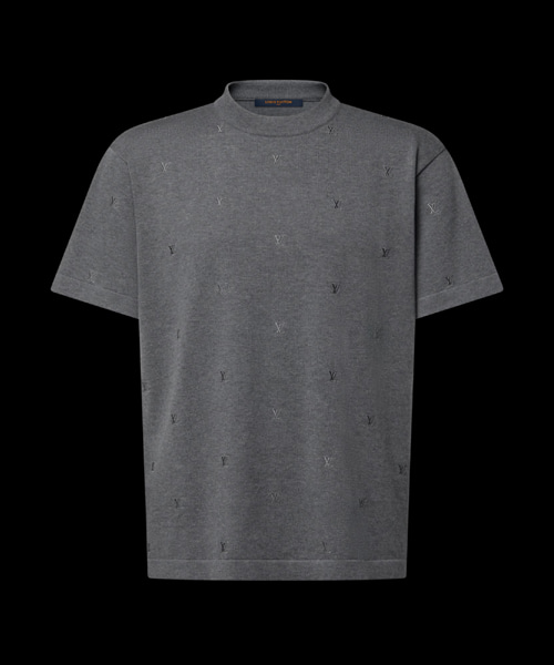 LV 블라종 엠브로이더드 숏 슬리브 크루넥